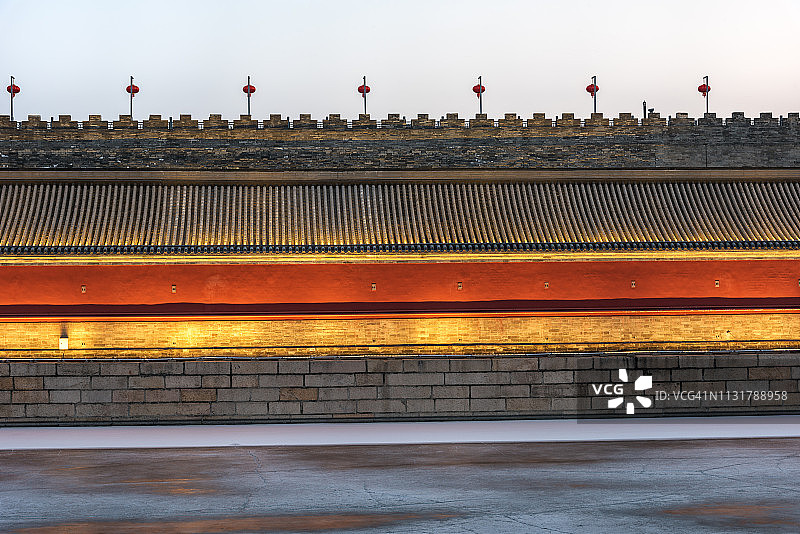 中国北京紫禁城的城墙图片素材