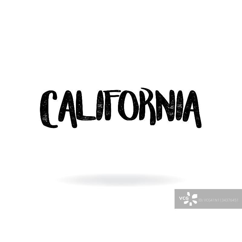 加州字体设计图片素材