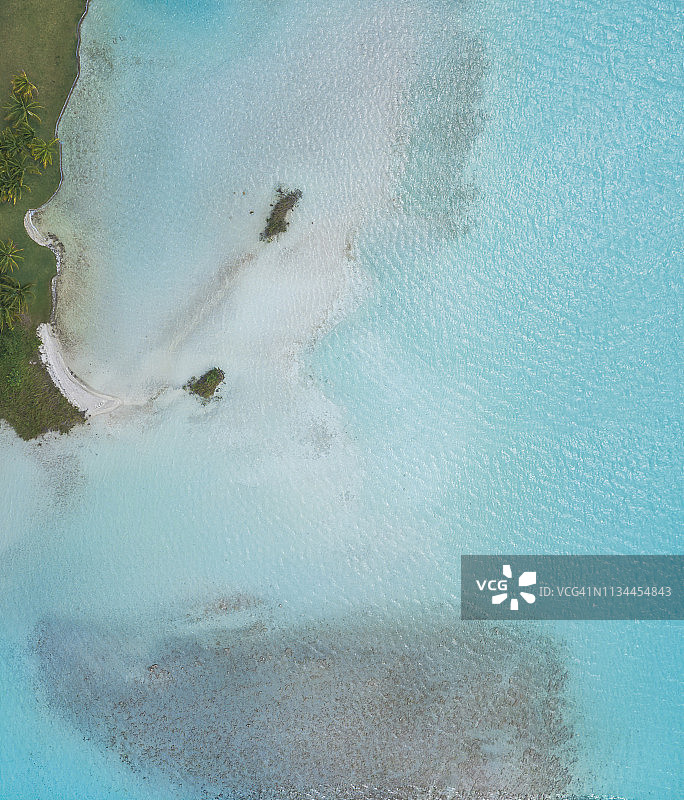 Mexiko, yu卡坦，Quintana Roo，读数lagoon，无人机图像图片素材