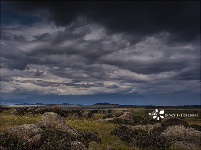 夏末云图，Monaro高原，新南威尔士州南部，澳大利亚图片素材