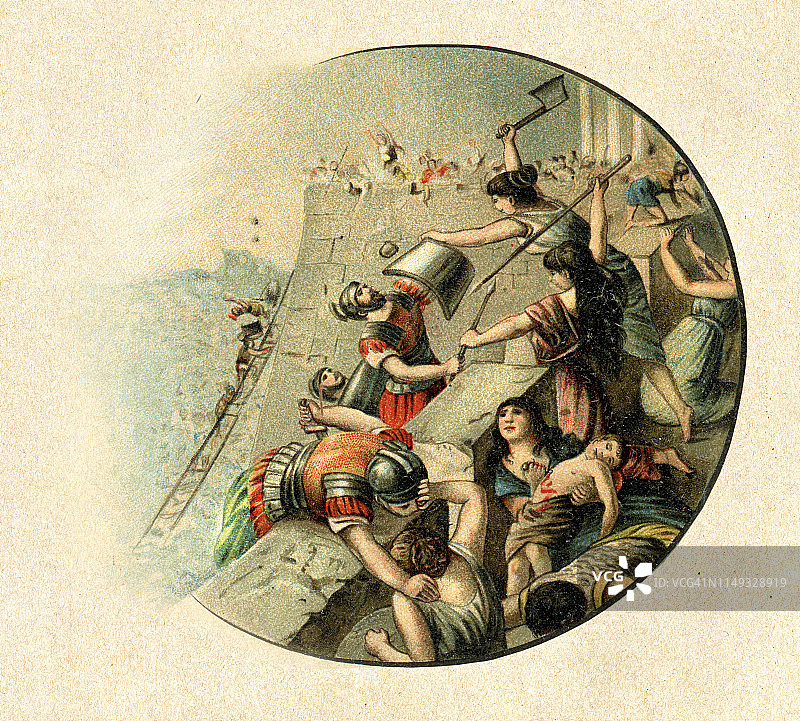 罗马人于公元前146年征服迦太基图片素材