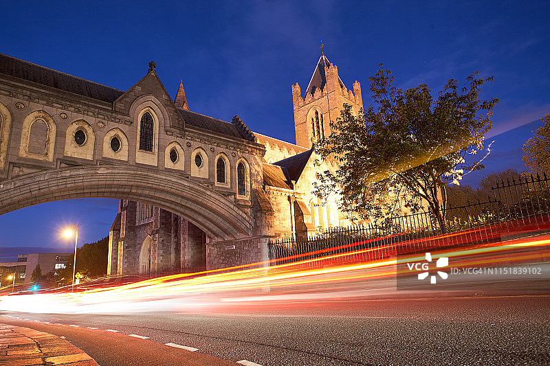 爱尔兰都柏林城的克赖斯特彻奇大教堂图片素材