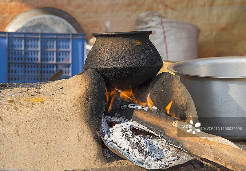 印度乡村复古厨房图片素材