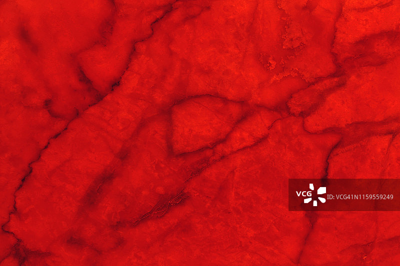 红色大理石纹理的自然图案，高分辨率的背景和设计艺术作品。红色的石头地板上。图片素材