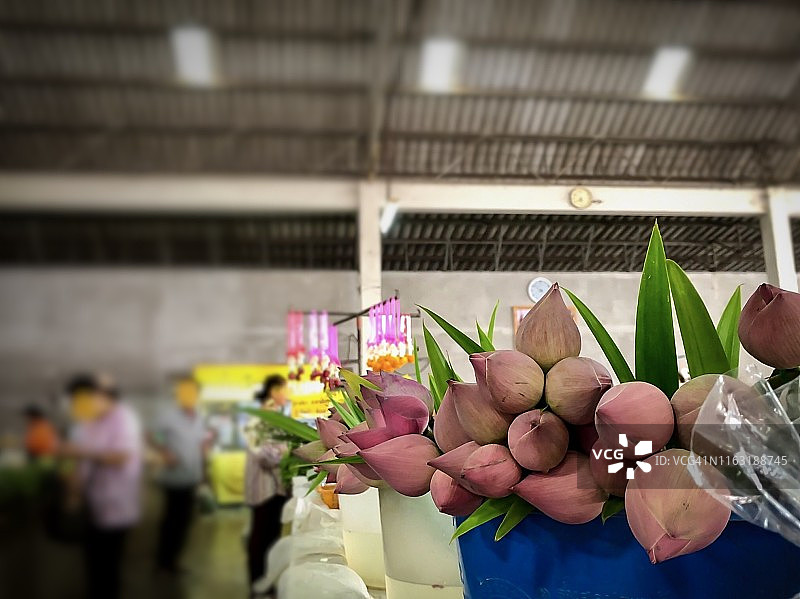 泰国南省的当地市场。图片素材