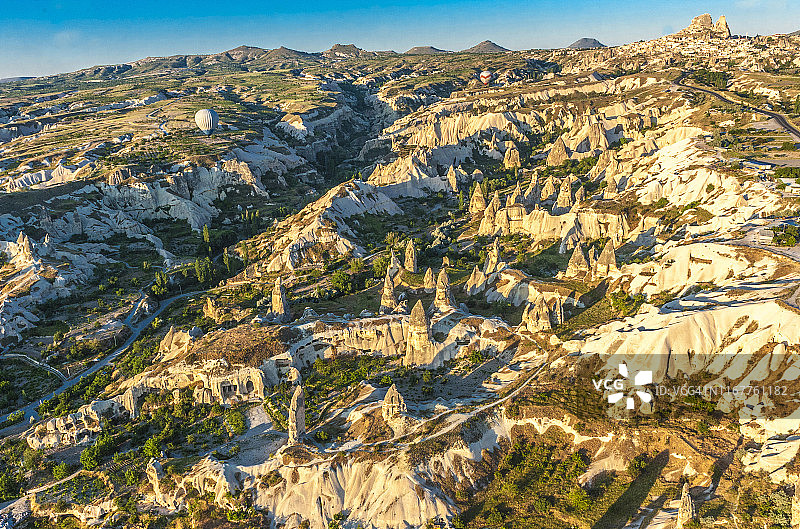 土耳其，戈雷米国家公园和卡帕多西亚的岩石遗址，凝灰岩锥和乌奇萨市(联合国教科文组织世界遗产)图片素材