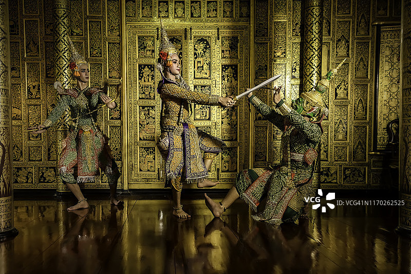 孔雀舞是泰国传统的蒙面戏剧艺术图片素材