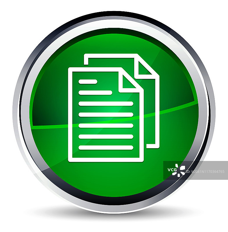 文档页面图标绿色圆形按钮图片素材