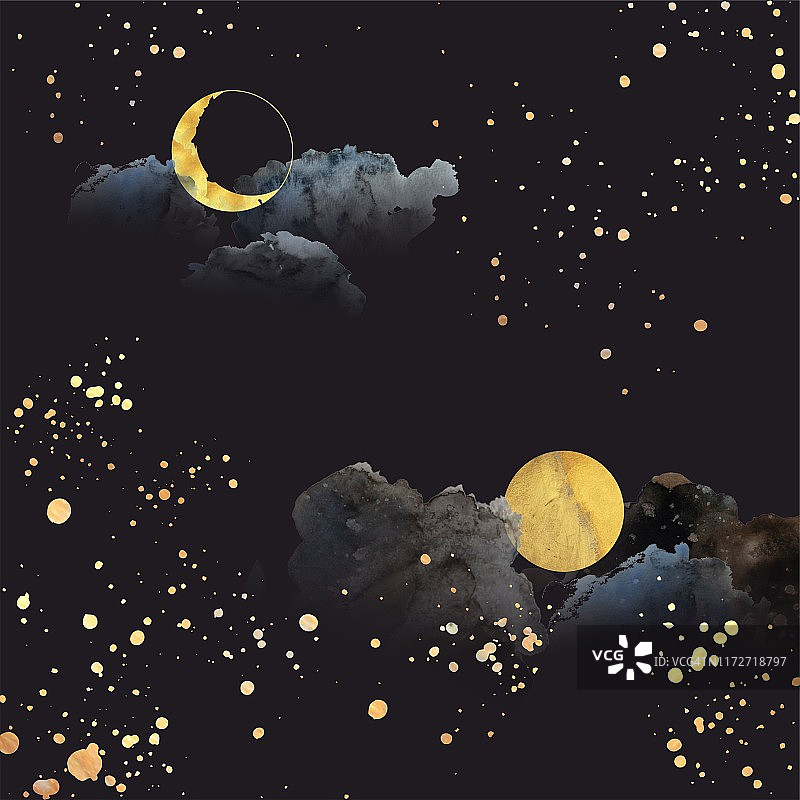 黑夜里的月亮图片素材