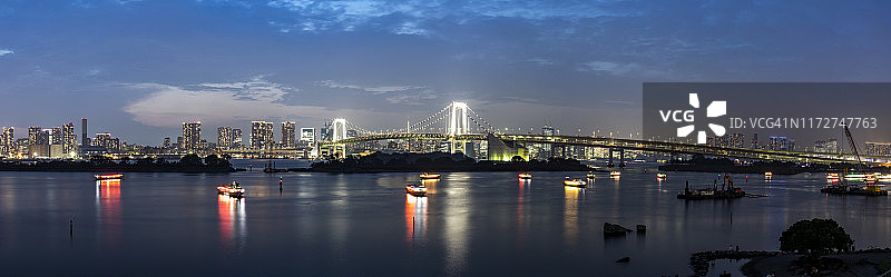 日本东京湾和彩虹桥图片素材