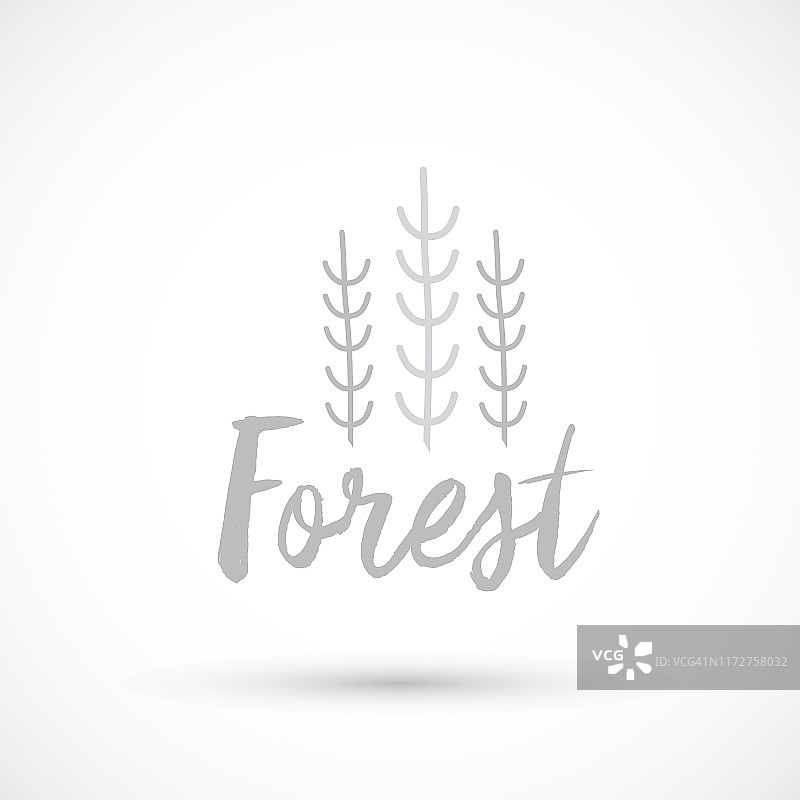 森林标志图标灰色符号向量图片素材