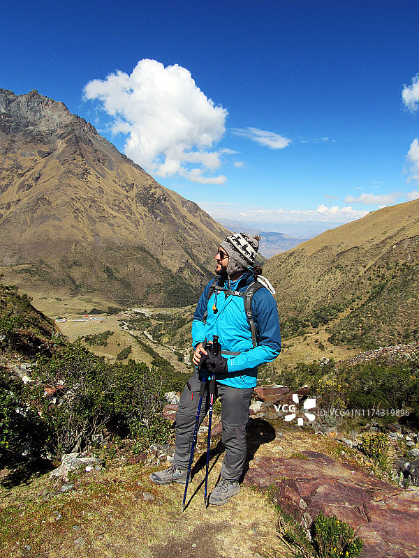 徒步旅行在秘鲁图片素材