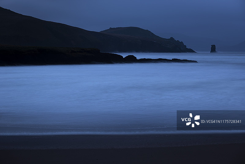 黎明时分的金纳德海滩，丁格尔半岛，克里县，明斯特，爱尔兰共和国，欧洲图片素材