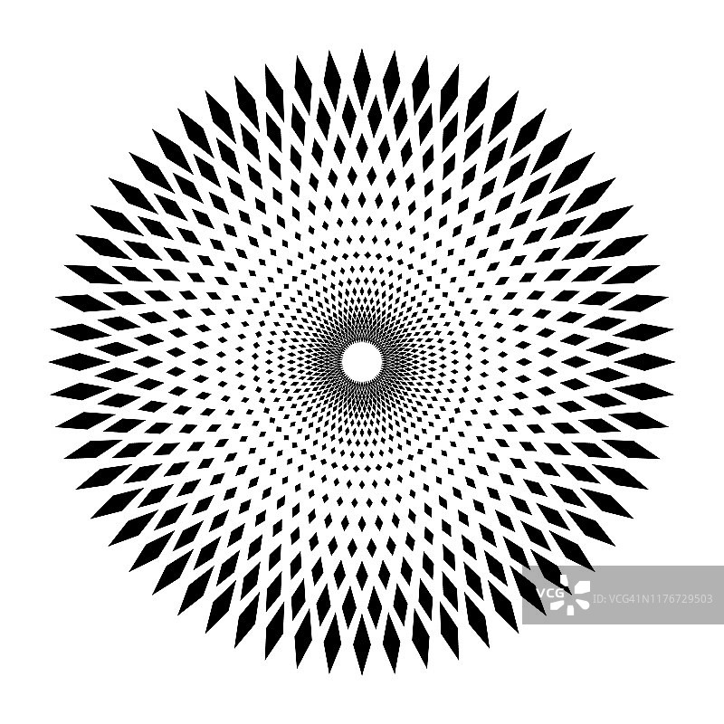 半色调圆形图标或背景。黑色抽象矢量圆框架与点作为标志或徽章。图片素材