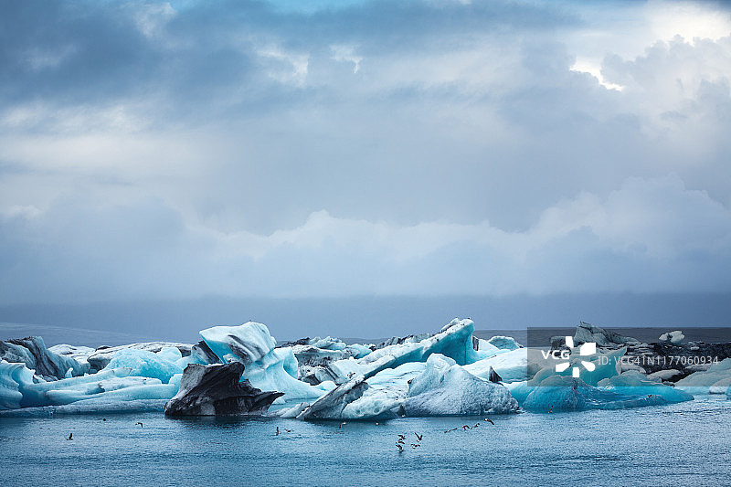Jokulsarlon冰川湖图片素材