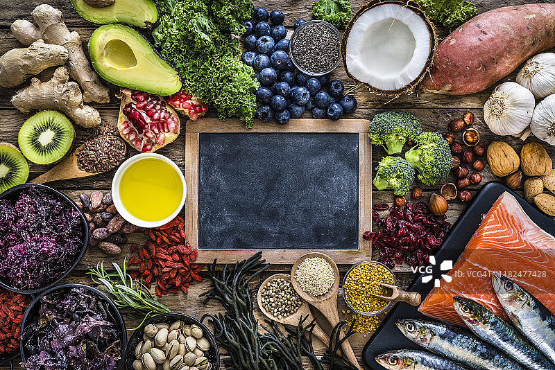 健康饮食:选择具有复制空间的抗氧化组食物图片素材