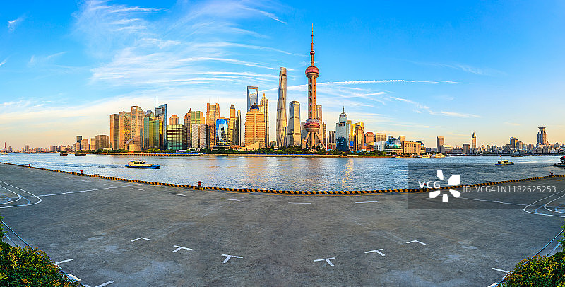 上海的建筑景观和城市天际线图片素材