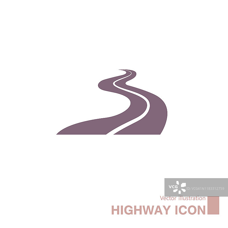 矢量绘制的高速公路图标。图片素材