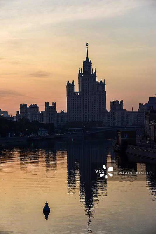 莫斯科Kotelnicheskaya堤坝大楼图片素材