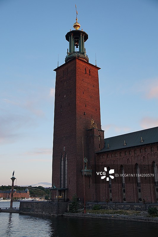 斯德哥尔摩市政厅塔，瑞典斯德哥尔摩图片素材