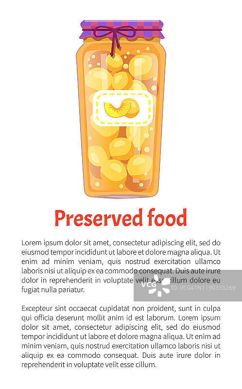 蜜桃腌制食物海报载体插图图片素材