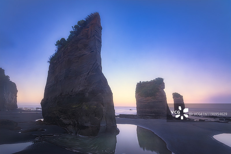 新西兰北岛的三姐妹海滩图片素材