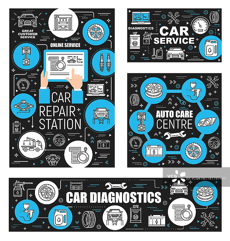 汽车诊断和汽车维修服务大纲图片素材