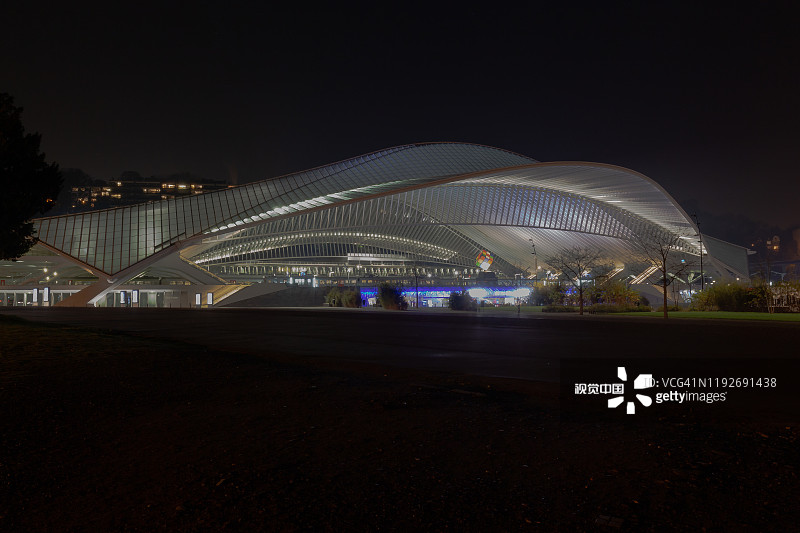 主要火车站Liege Guillemins，由santiago Calatrava设计，是欧洲高速列车的一部分图片素材