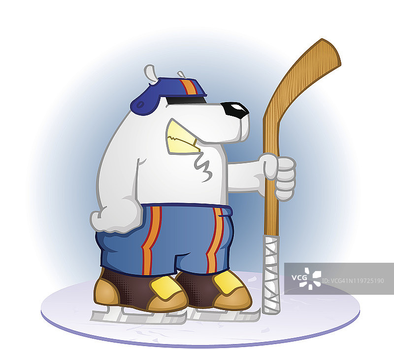 北极熊曲棍球运动员图片素材