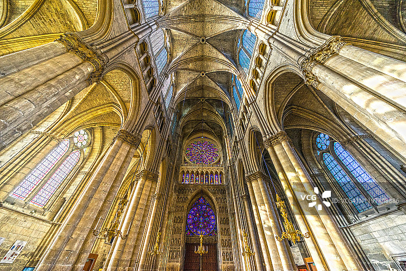 兰斯大教堂圣母院，香槟，法国。图片素材