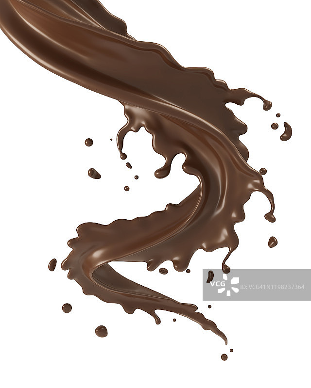 巧克力牛奶或可可奶油。图片素材