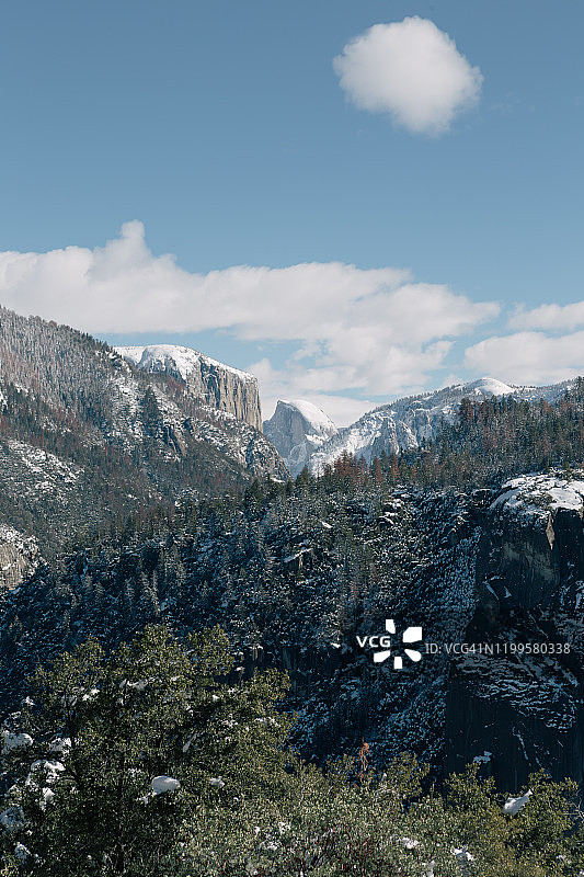 优胜美地国家公园的冬天图片素材