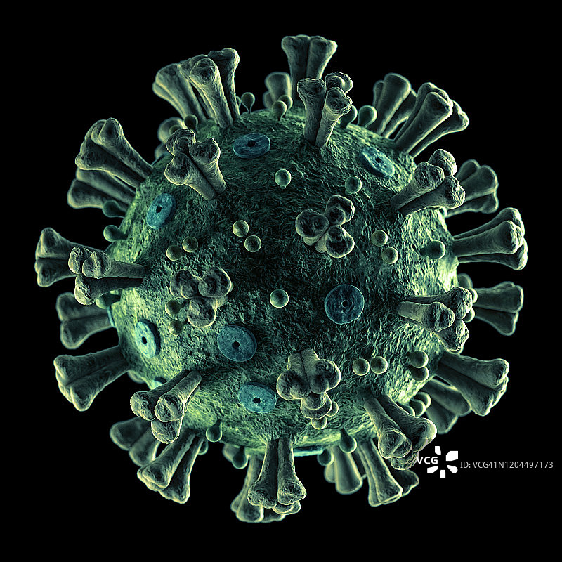 准确的2019-nCoV冠状病毒在黑色图片素材