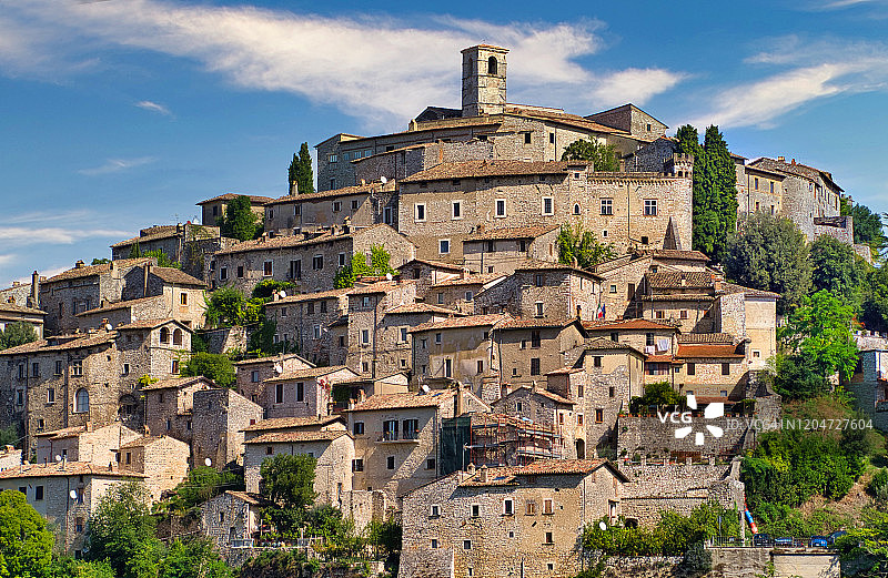 意大利中世纪的山城图片素材