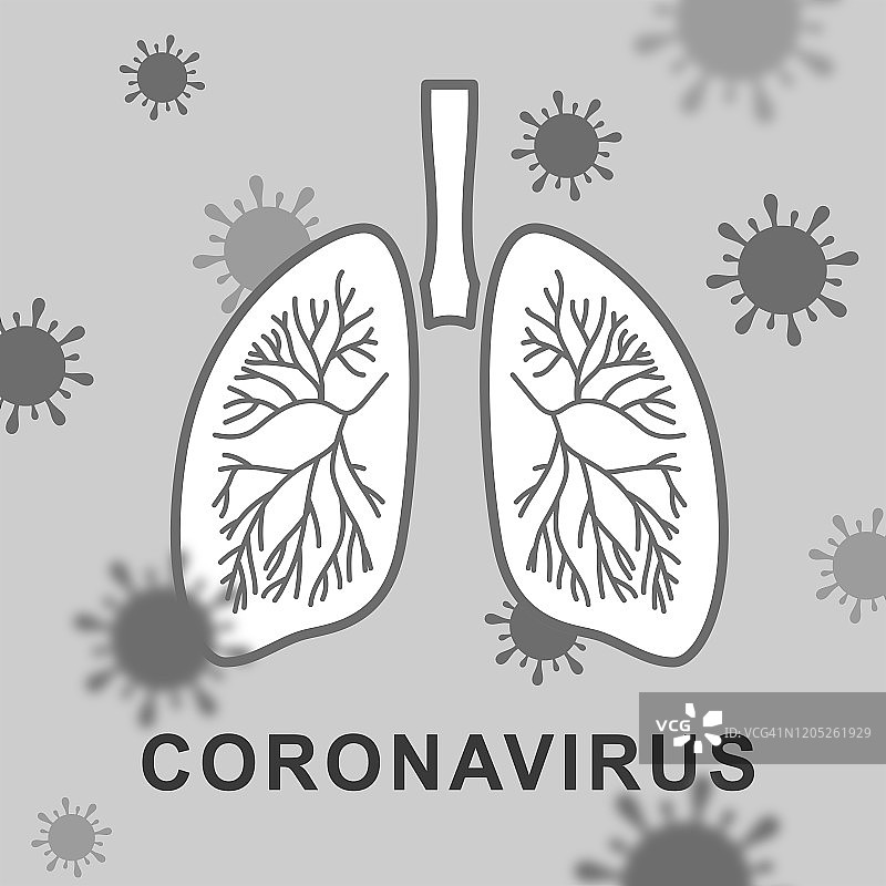 MERS-CoV细菌攻击人类肺部的插图图片素材