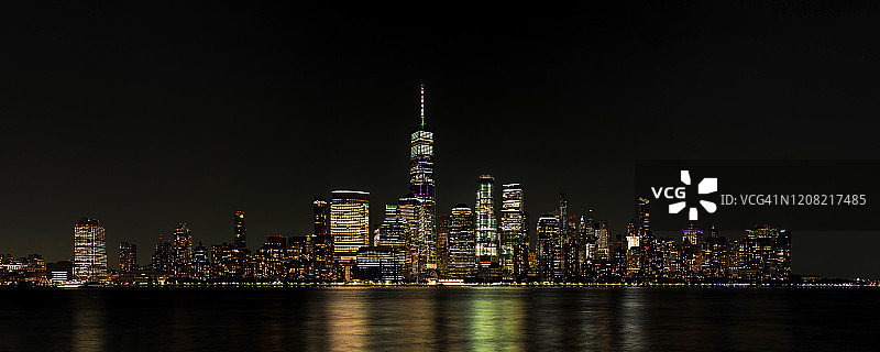 曼哈顿纽约天际线全景图片素材