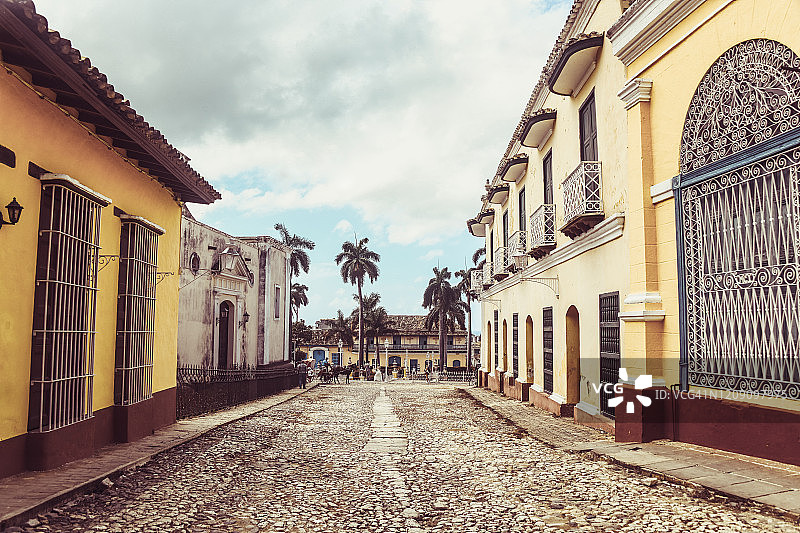 古巴特立尼达的街道图片素材