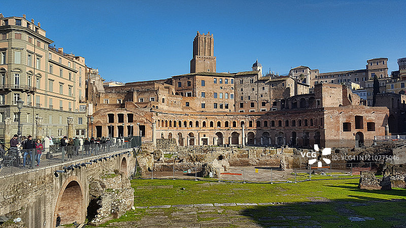 罗马帝国广场和图拉真市场，意大利图片素材