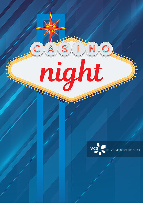 赌场之夜的海报图片素材