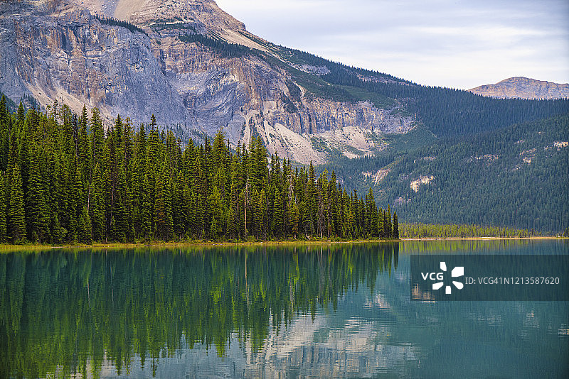加拿大亚伯达省班夫国家公园翡翠湖图片素材