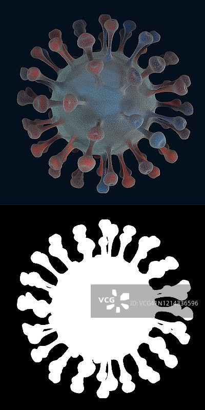 冠状病毒致病性病毒+ α通道图片素材