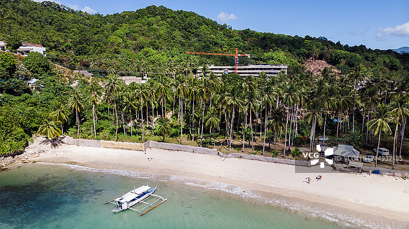 卡巴纳斯海滩在埃尔尼多，巴拉望-天堂巢，菲律宾图片素材
