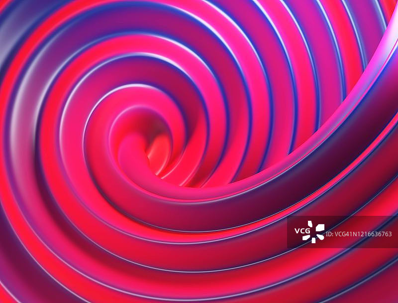 3D渲染抽象螺旋红色背景图片素材