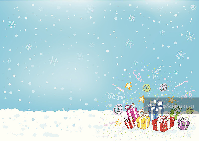圣诞背景与礼物盒图片素材