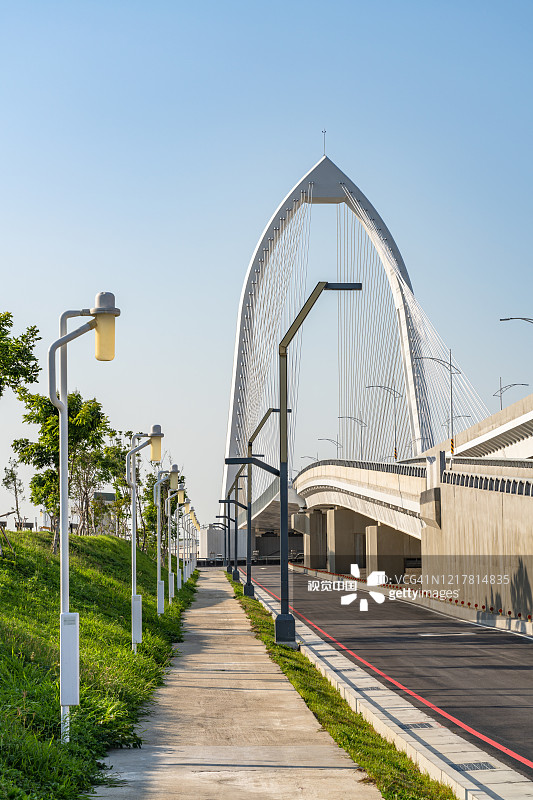 台湾台中市的新地标大桥图片素材