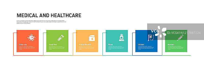 医疗保健和医疗概念信息图设计矢量插图图片素材
