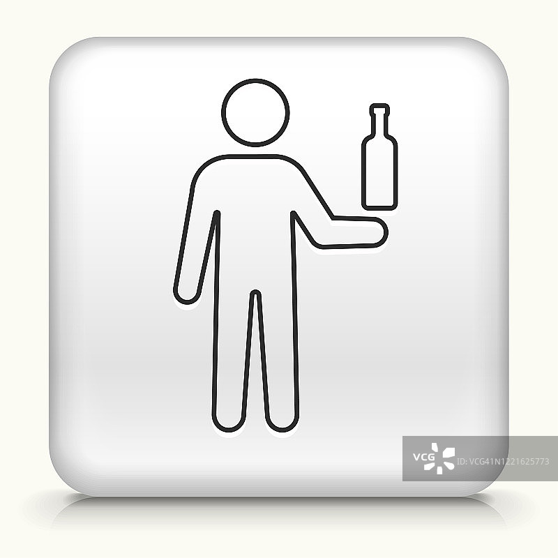 男服务员和一瓶葡萄酒图标图片素材