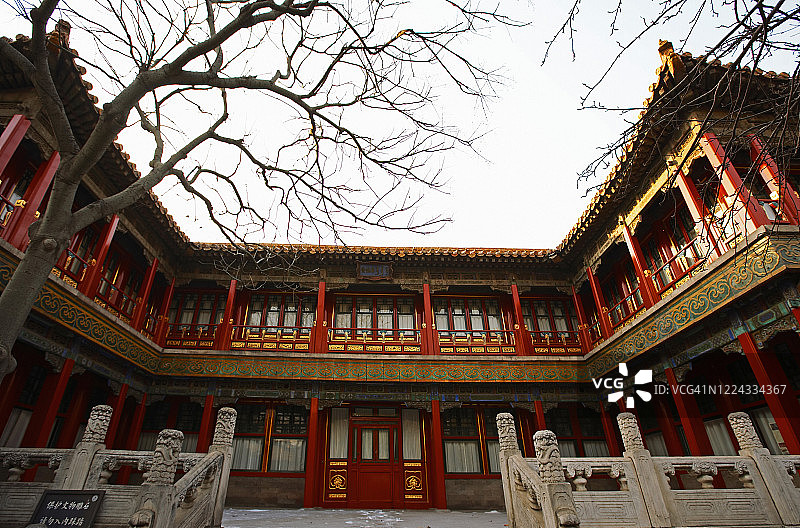 在北京紫禁城的院子里图片素材