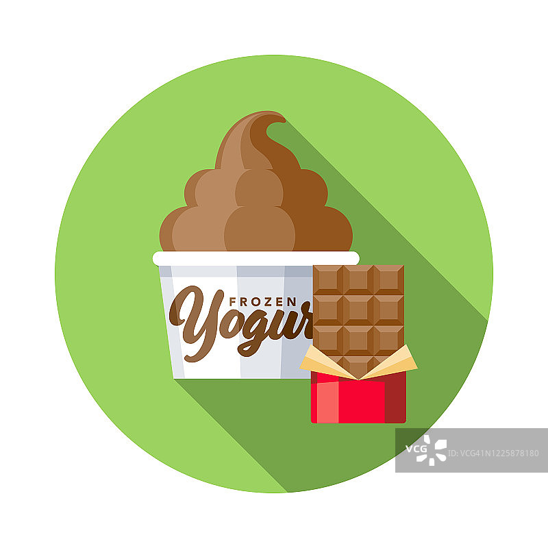 巧克力冻酸奶风味图标图片素材