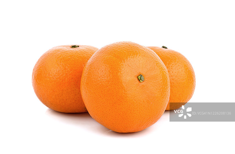新鲜的橙色水果孤立在白色图片素材